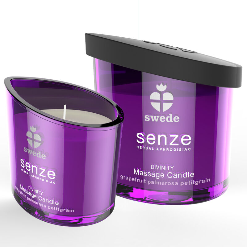 SWEDE - Bougie de Massage SENZE DIVINITY - Pamplemousse, Palmarosa, Petitgrain